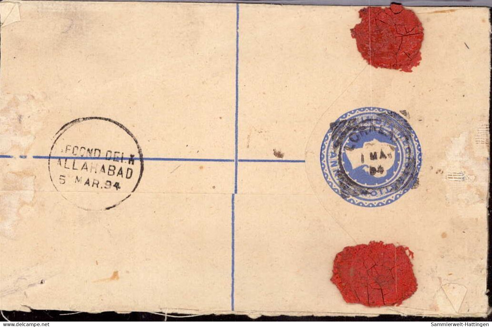 604253 | 1894, India Postal Stationary From Loralai, Pakistan To Allahabat  | -, -, - - Pakistán
