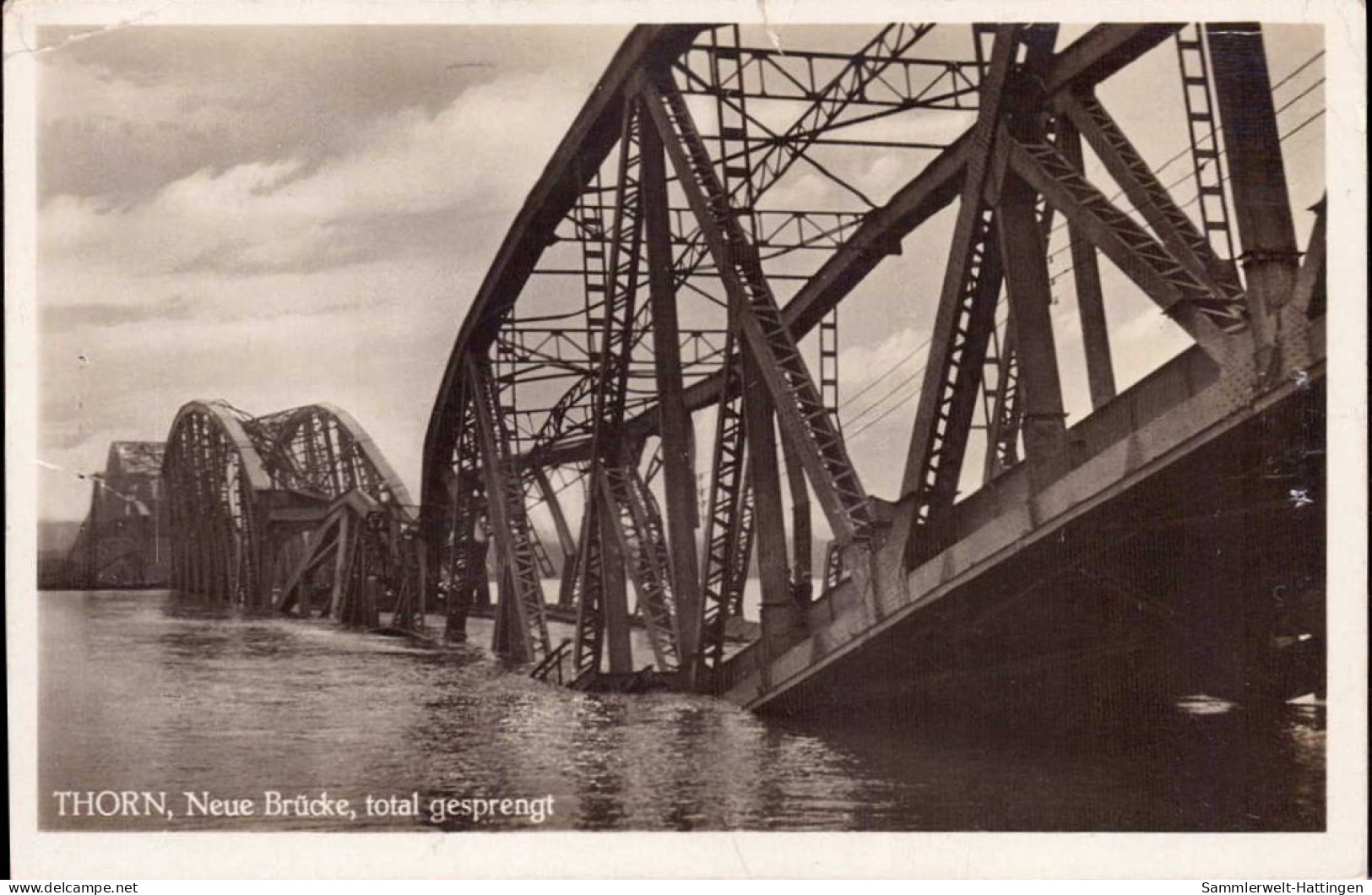 604259 | Westpreussen, Ortsansicht, Gesprengte Brücke In Toruń | Thorn (Thorn WP) - Poland