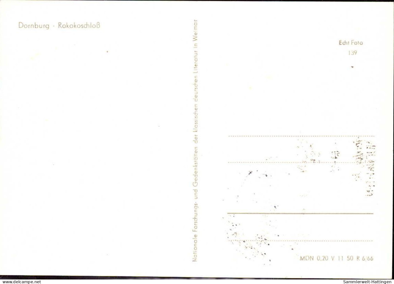 604250 | DDR, Seltene, Privat Gemachte, Maximumkarte Schloss  | Dornburg (O - 3401), -, - - Briefe U. Dokumente