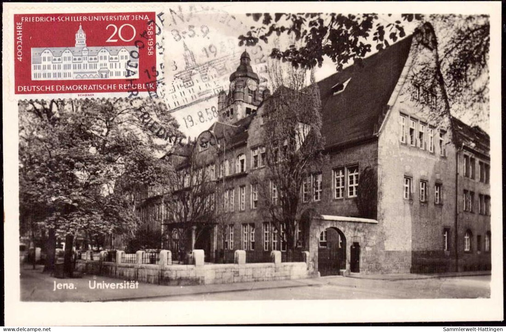 604248 | DDR, Seltene, Privat Gemachte, Maximumkarte 400 Jahre Schiller Universität | Jena (O 6900) - Briefe U. Dokumente