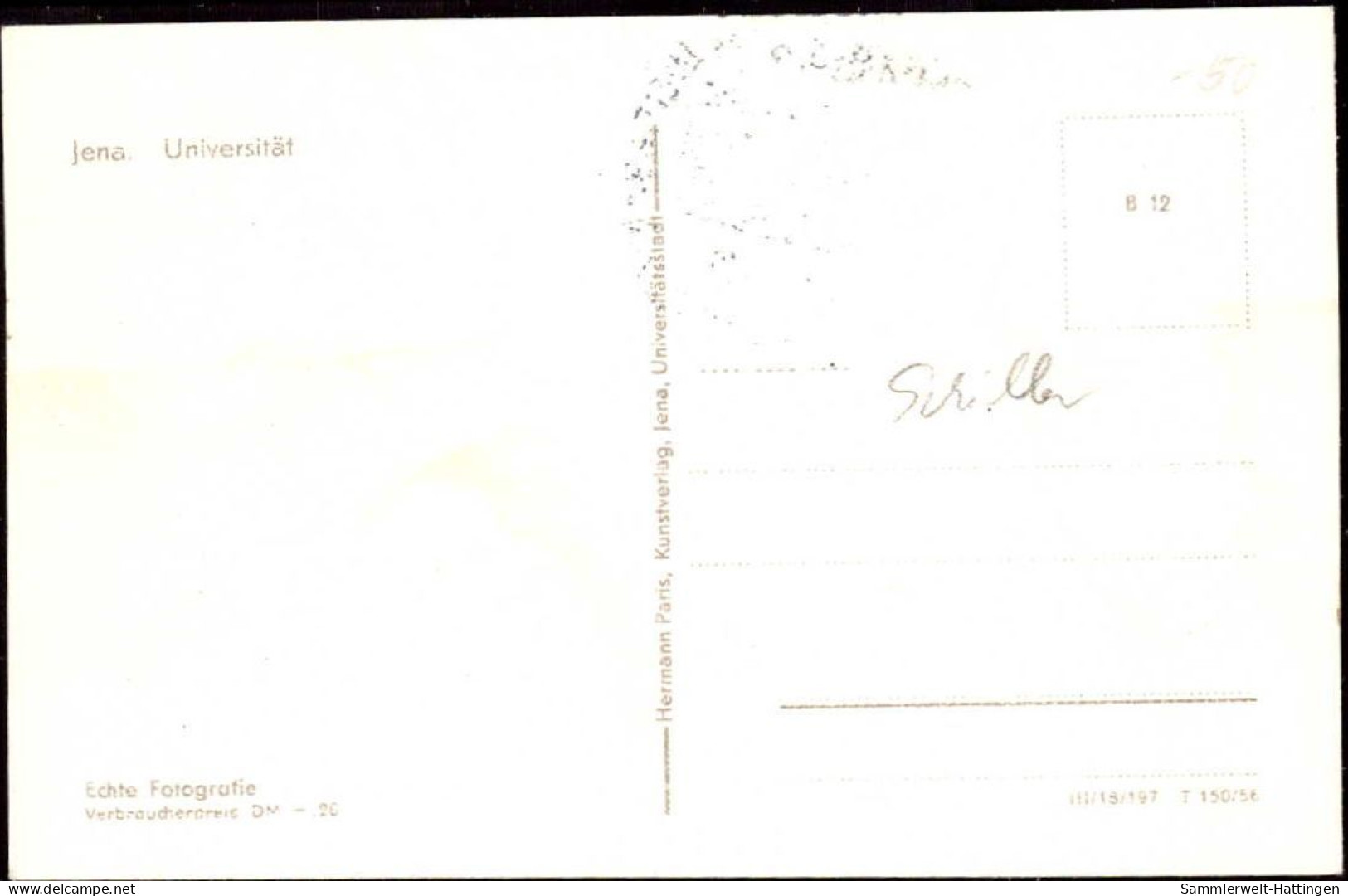 604248 | DDR, Seltene, Privat Gemachte, Maximumkarte 400 Jahre Schiller Universität | Jena (O 6900) - Briefe U. Dokumente