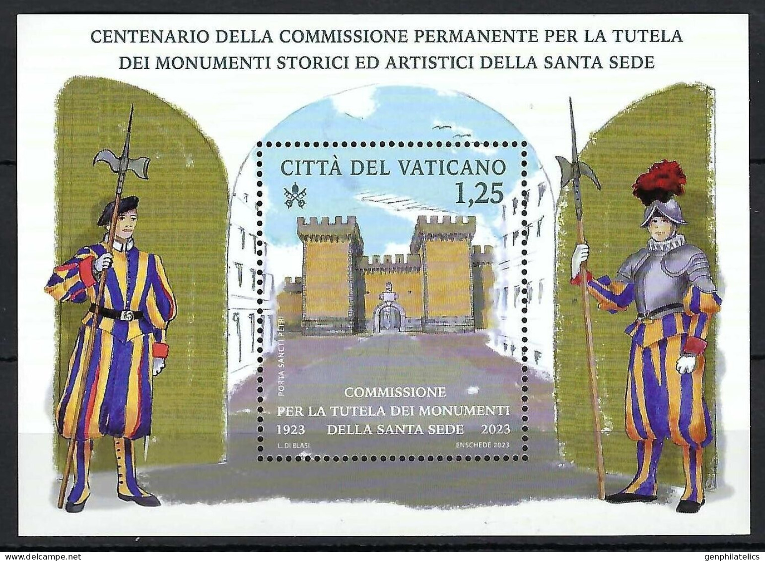 VATICAN CITY 2023 The 100th Anniv. Of Permanent Commiss. For Protection Of Historical/Artistic Monuments - Fine S/S MNH - Neufs