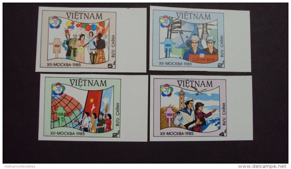 Vietnam Viet Nam MNH Imperf 1985 :12th World Youth & Students' Festival Moscow / Lighthouse / Electricity (Ms470) - Vietnam