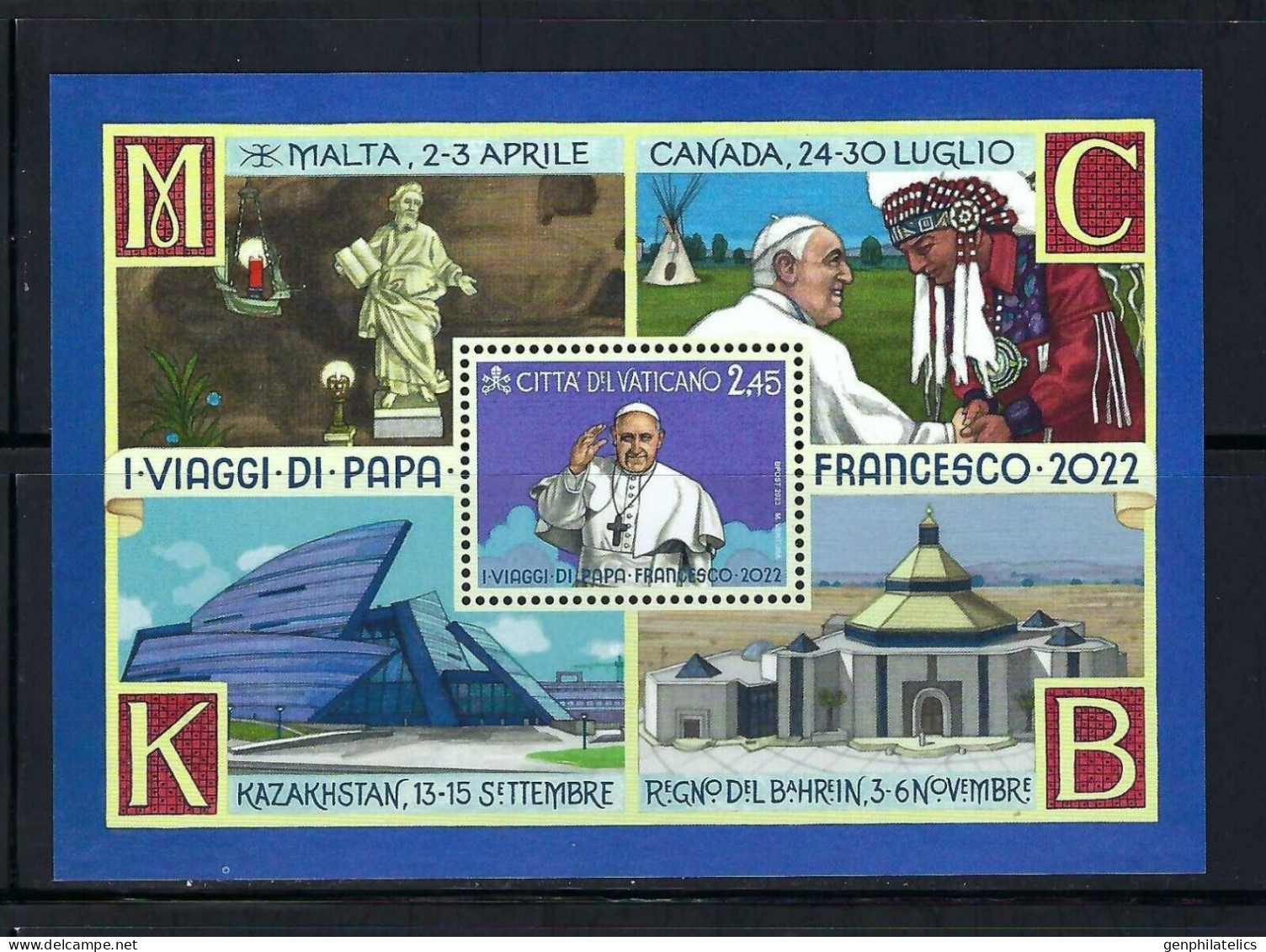 VATICAN CITY 2023 Papal Visits Of 2022 - Fine S/S MNH - Unused Stamps