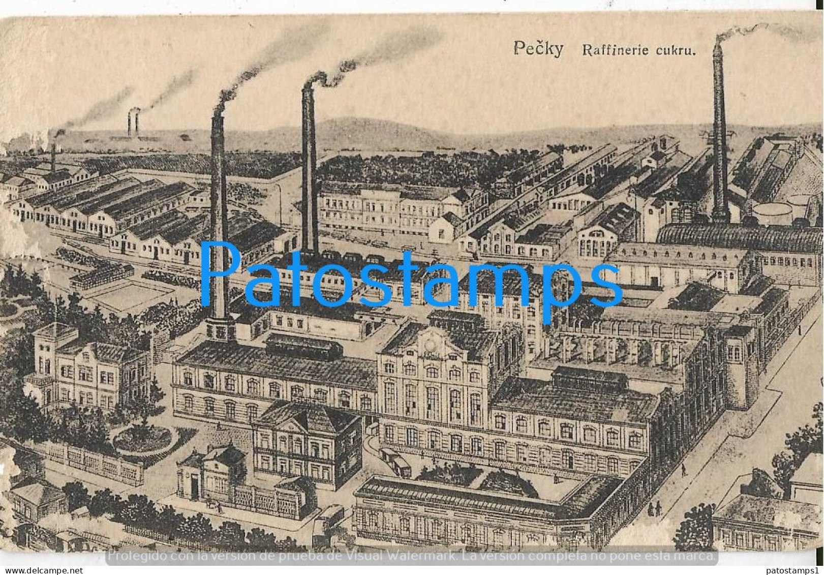 228987 CZECH REPUBLIC PECKY SUGAR REFINERY CIRCULATED TO ARGENTINA POSTAL POSTCARD - Tschechische Republik