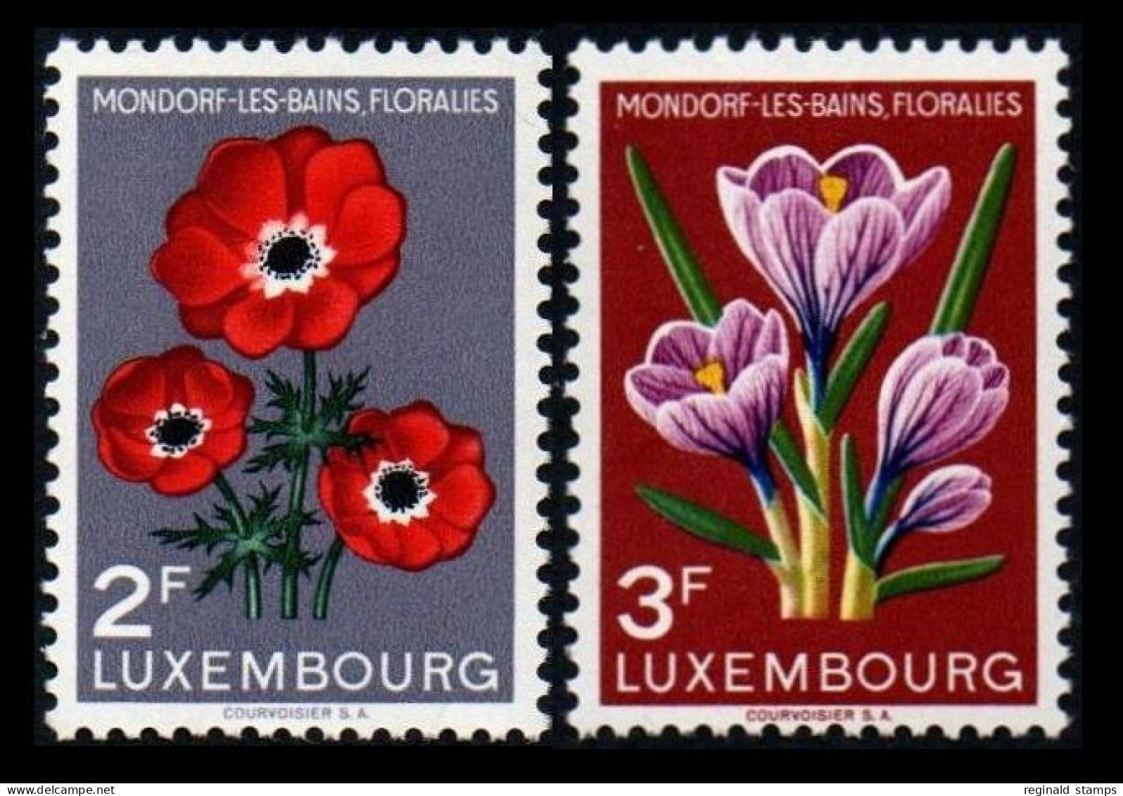 Luxembourg 1956 Monforf-Les-Bains Flower Festival, MNH ** Mi 547/48 (Ref: 1152) - Unused Stamps