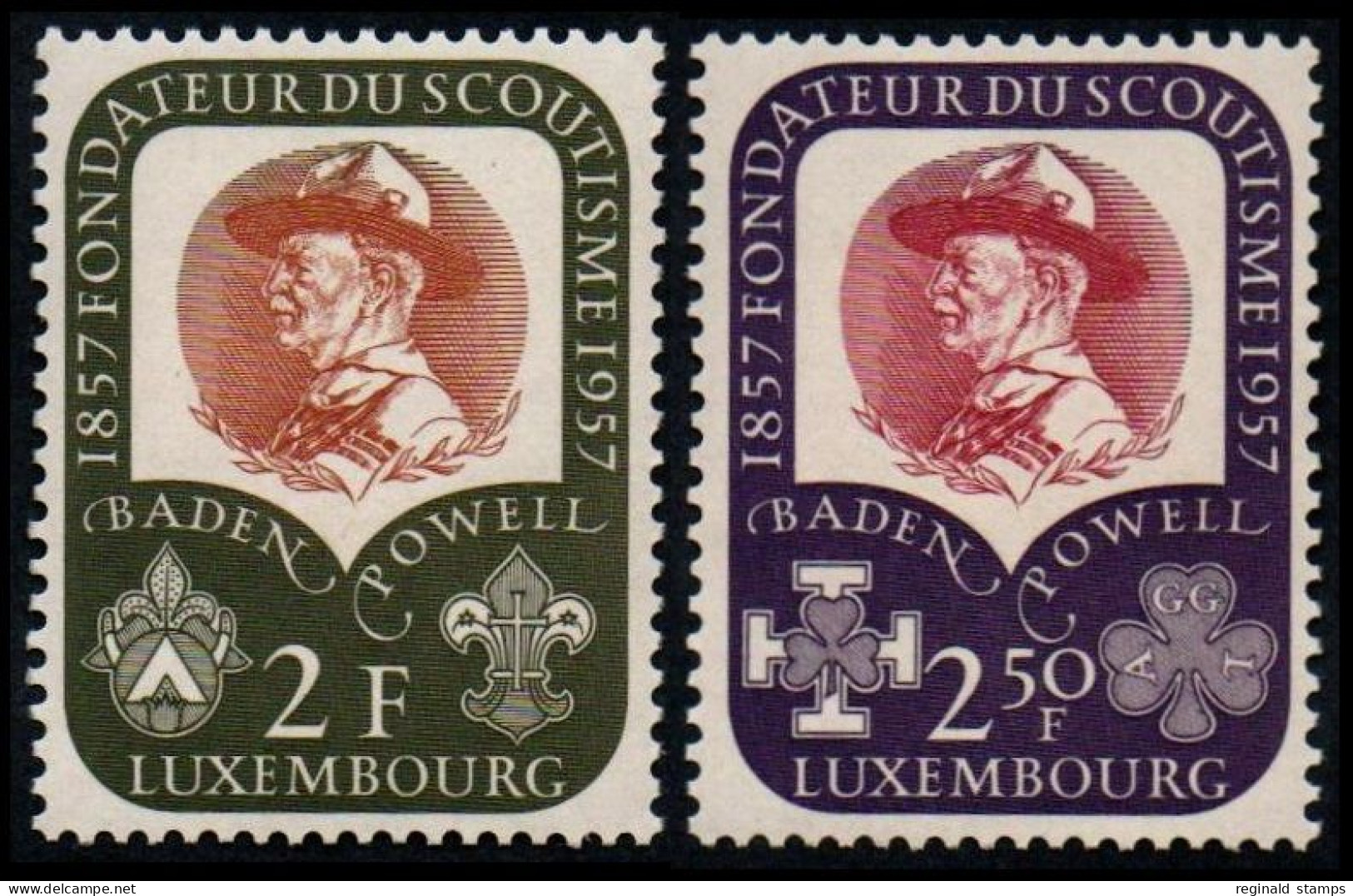 Luxembourg 1957 Baden Powell, MNH ** Mi 567/8 (Ref: 1153) - Unused Stamps