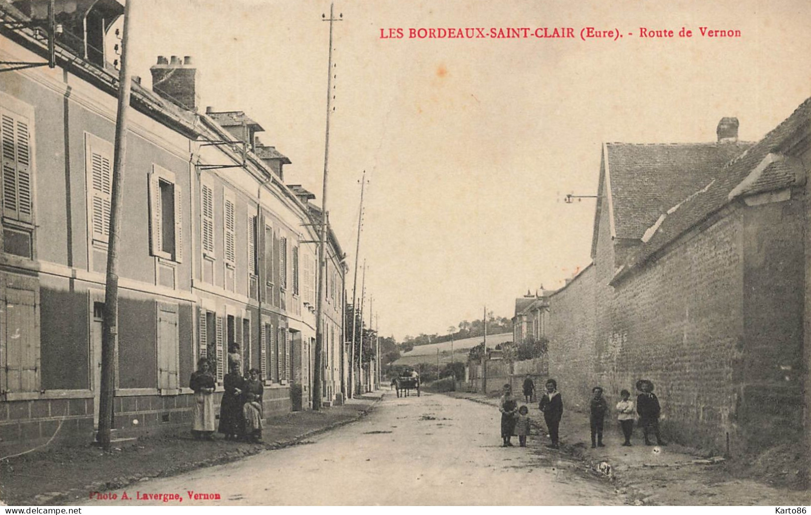 Les Bordeaux St Clair * Route De Vernon * Enfants Villageois - Altri & Non Classificati