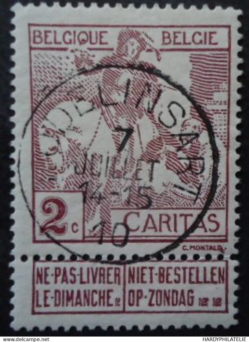 BELGIQUE N°85 Oblitéré - 1910-1911 Caritas