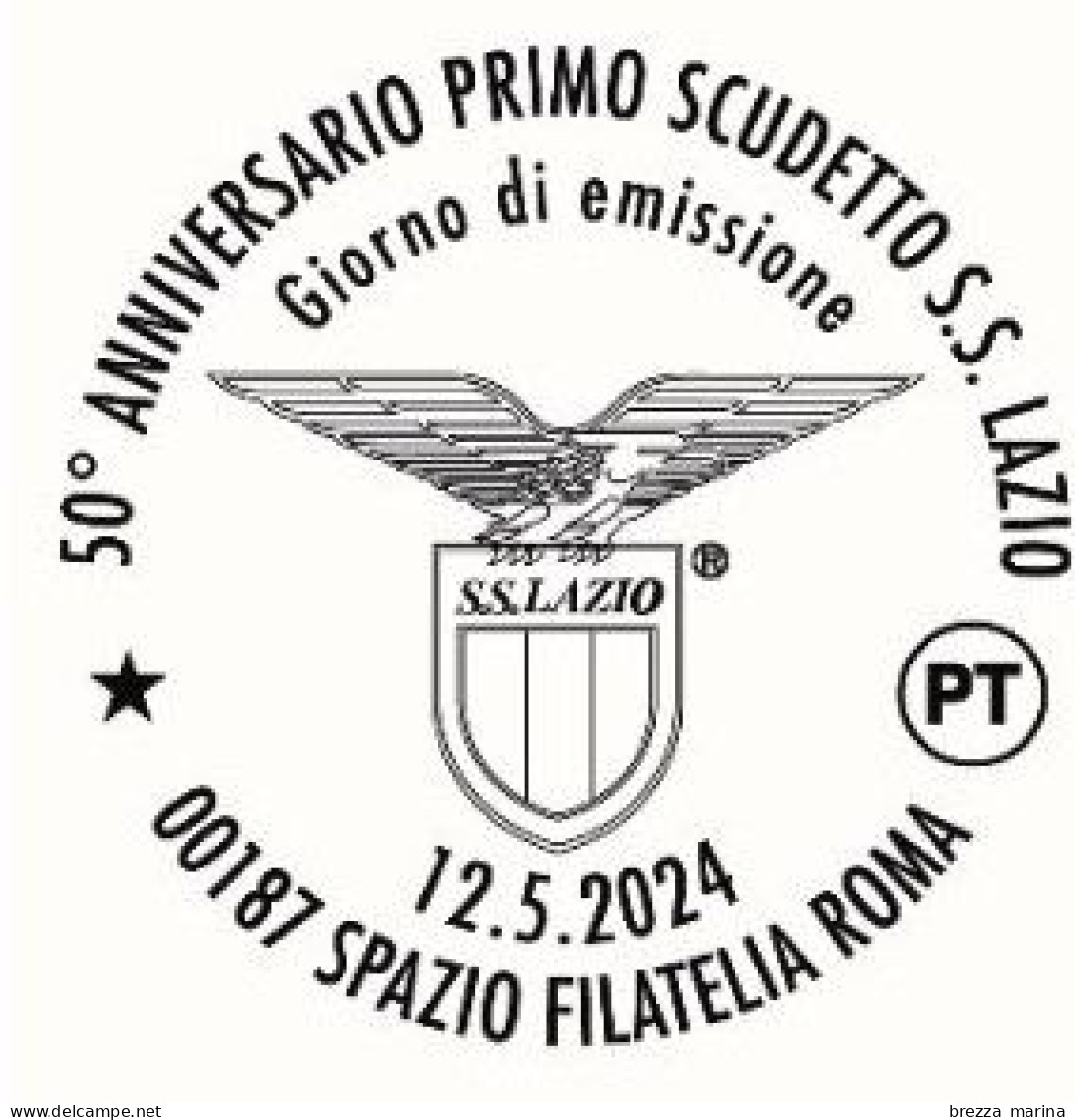 Nuovo - MNH - ITALIA - 2024 - 50 Anni Del Primo Scudetto Della S.S. Lazio - B - Barre 2443 - Code-barres