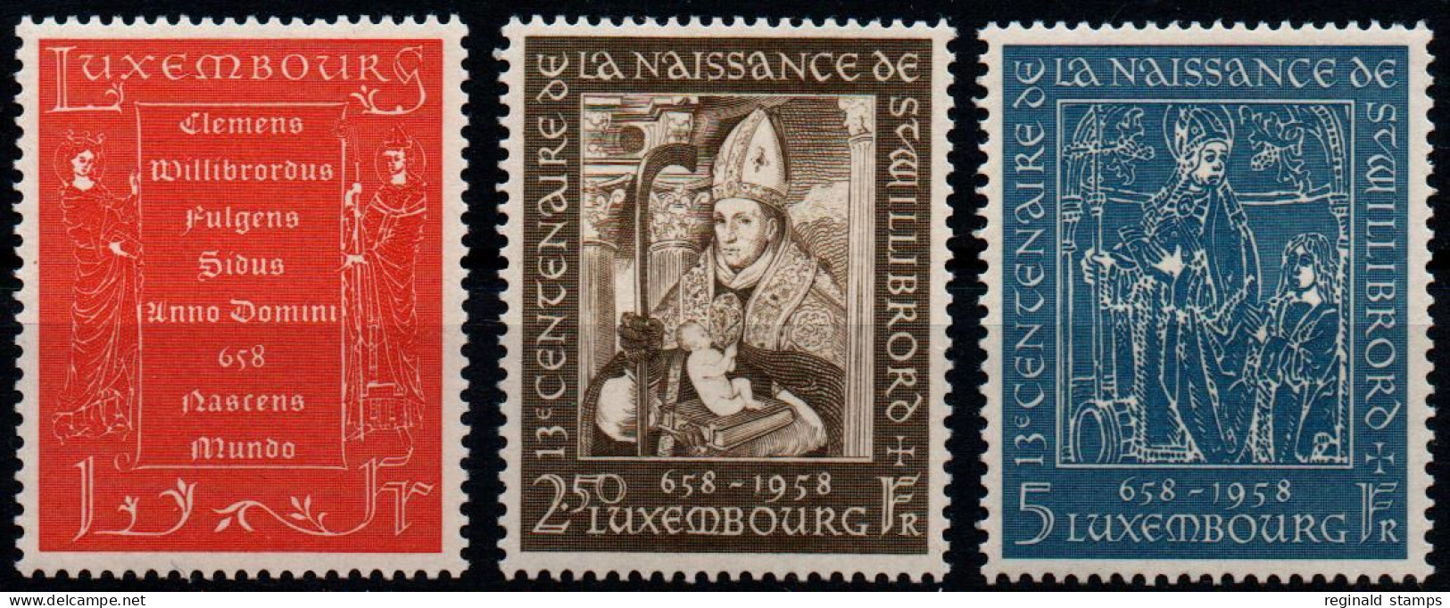 Luxembourg 1958 St Willibrord, MNH ** Mi 583/585 (Ref: 1155) - Unused Stamps