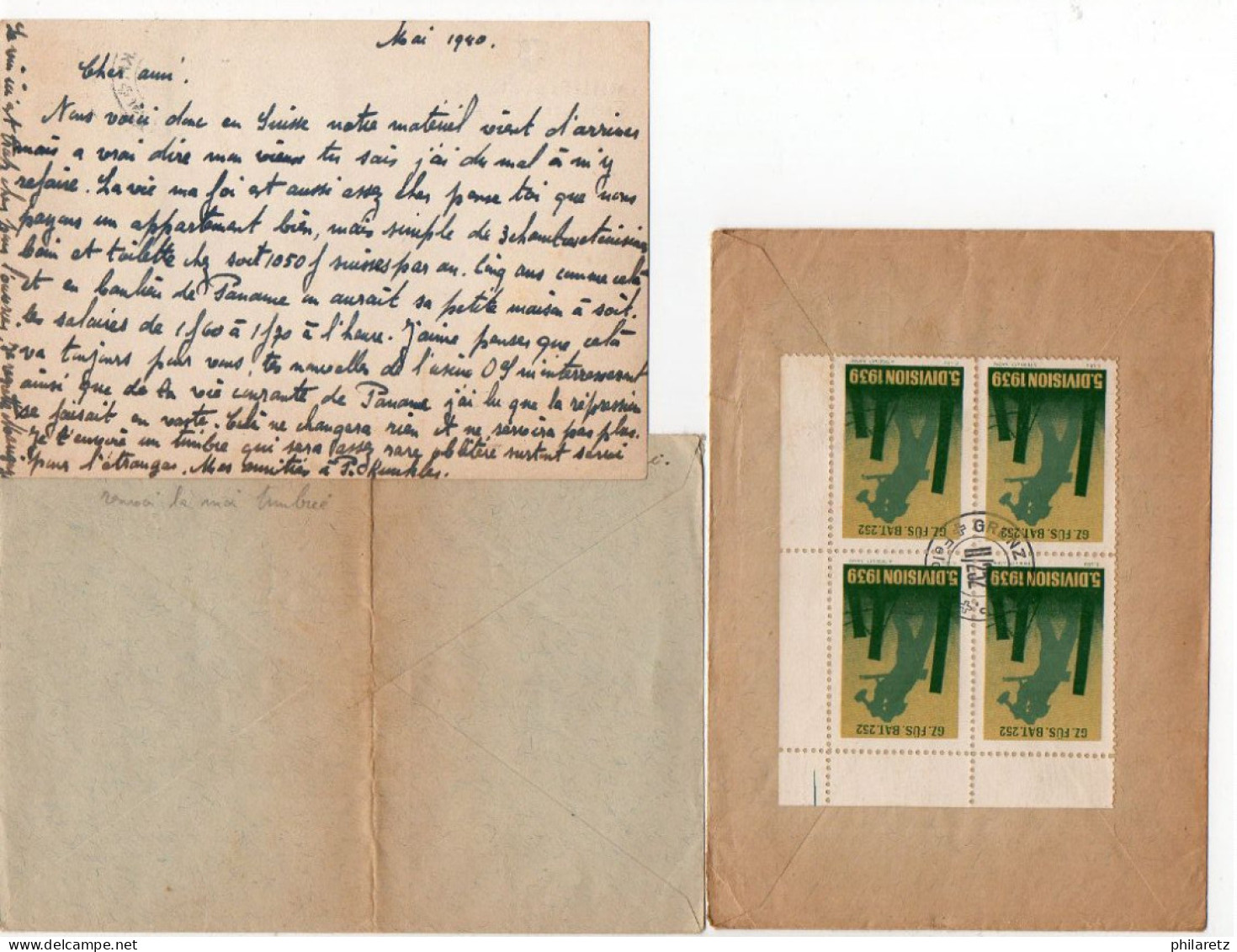 Suisse : Lot De 3 Lettres Militaires 'Grenz Füs K.P.  II/252' Avec Vignettes - Sonstige & Ohne Zuordnung