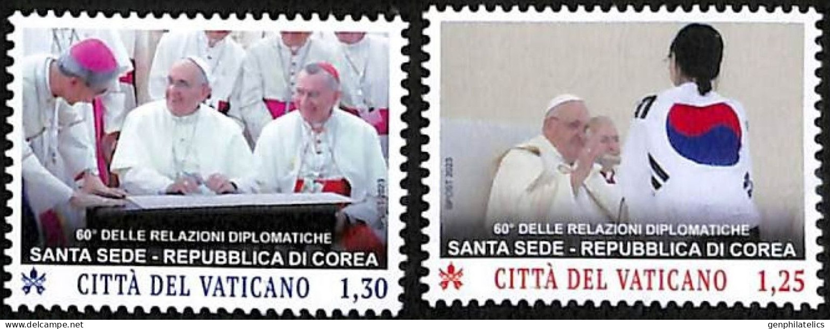 VATICAN CITY 2023 Diplomatic Relationships With South Korea - Fine Set MNH - Ongebruikt