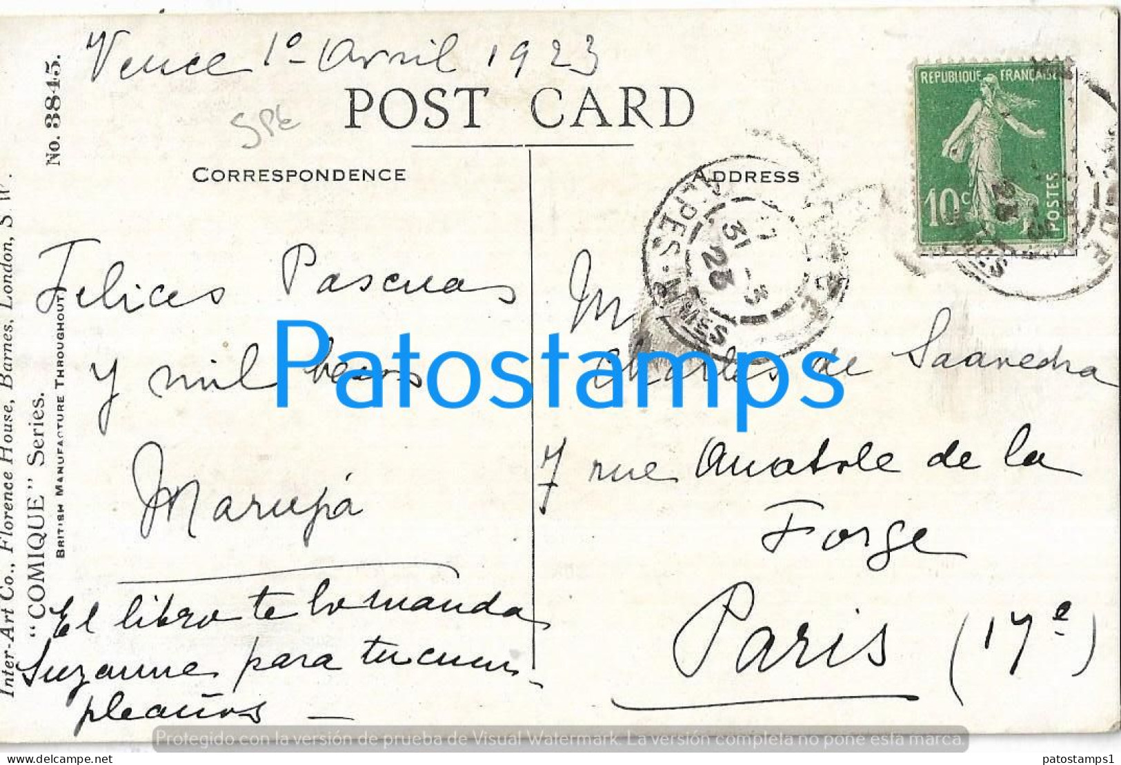 228990 ART ARTE SIGNED GIRL WITH BASKET CHICKS CIRCULATED TO FRANCE POSTAL POSTCARD - Other & Unclassified