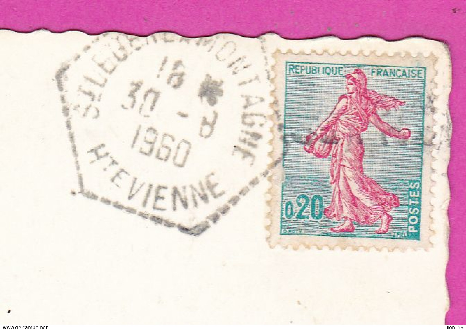 294120 / France - UZERCHE (Correze) La Perle Du Limousin Vue Generale PC 1960 USED 0.20 Fr. Semeuse Turquoise Et Rose - Lettres & Documents