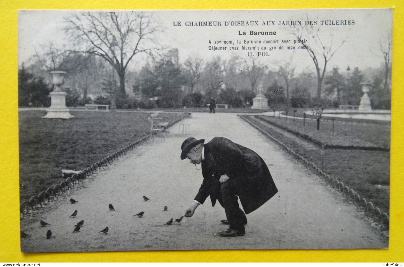 CPA PARIS--JARDIN DES TUILERIES  / LE CHARMEURS D'OISEAUX. - Parks, Gärten