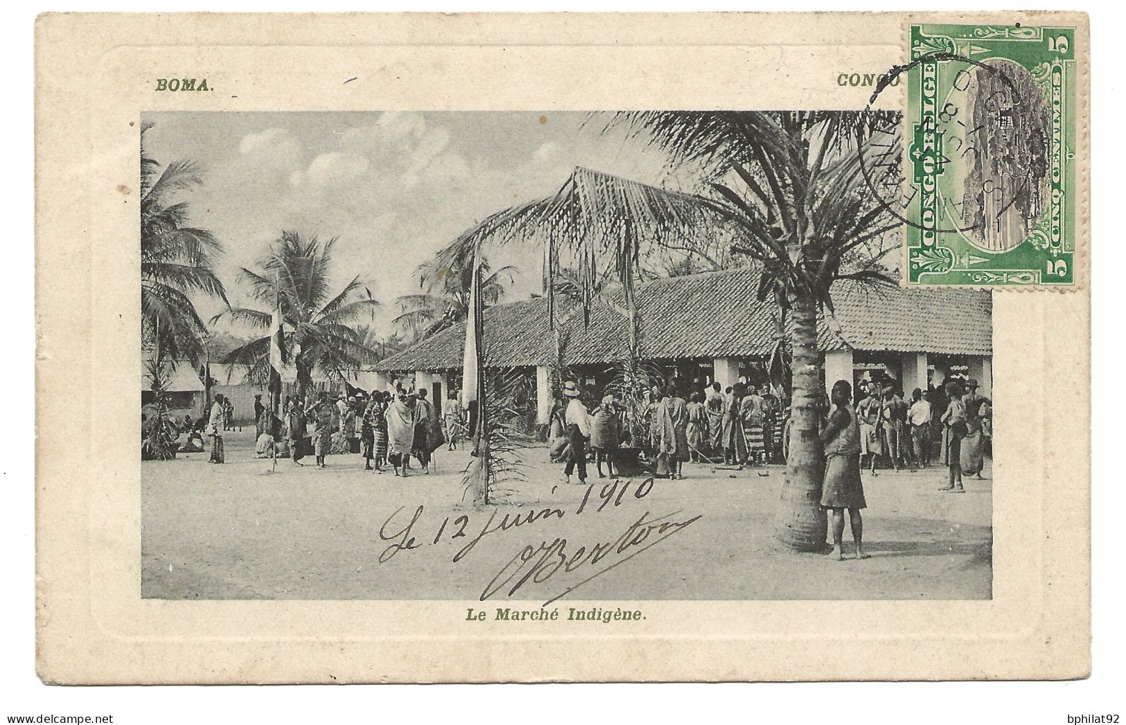 !!! CONGO, CPA DE 1910, DÉPART DE STANLEYVILLE POUR LEUZE-EN-HAINAUT (BELGIQUE) - Briefe U. Dokumente