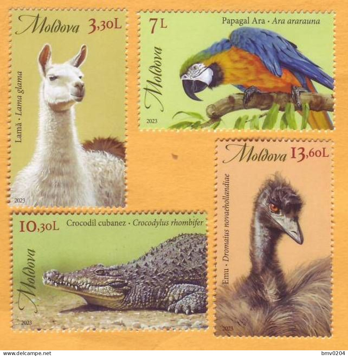 2023  Moldova „Faune. Zoo  Chisinau Zoological Garden”  4v Mint - Avestruces