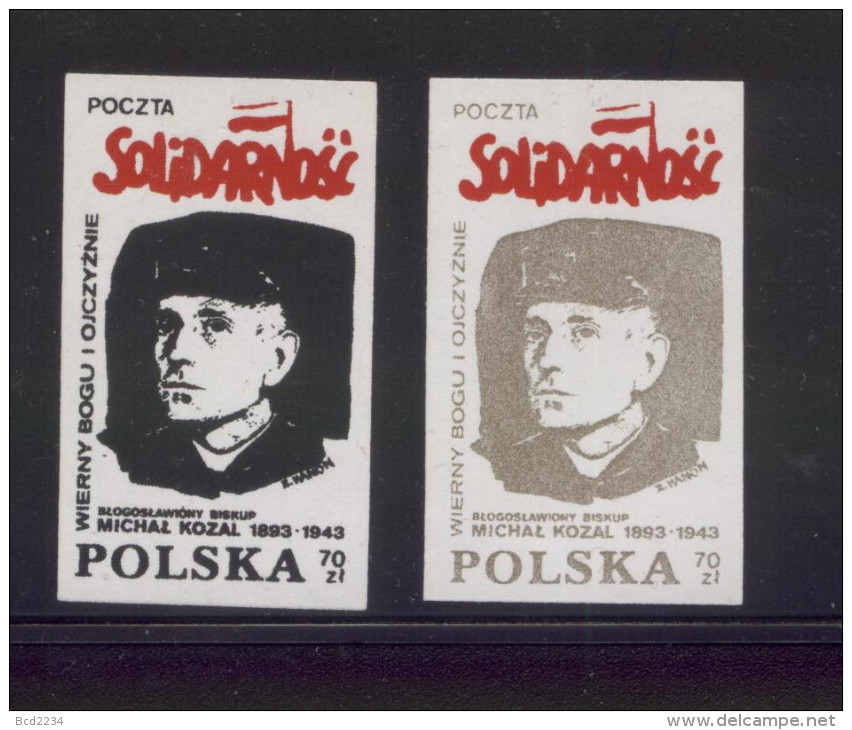 POLAND SOLIDARNOSC SOLIDARITY FAITHFUL TO GOD & COUNTRY BLESSED KOZAL DACHAU NAZI GERMANY WW2 DEATH CAMP PRIEST MARTYR - Vignettes Solidarnosc