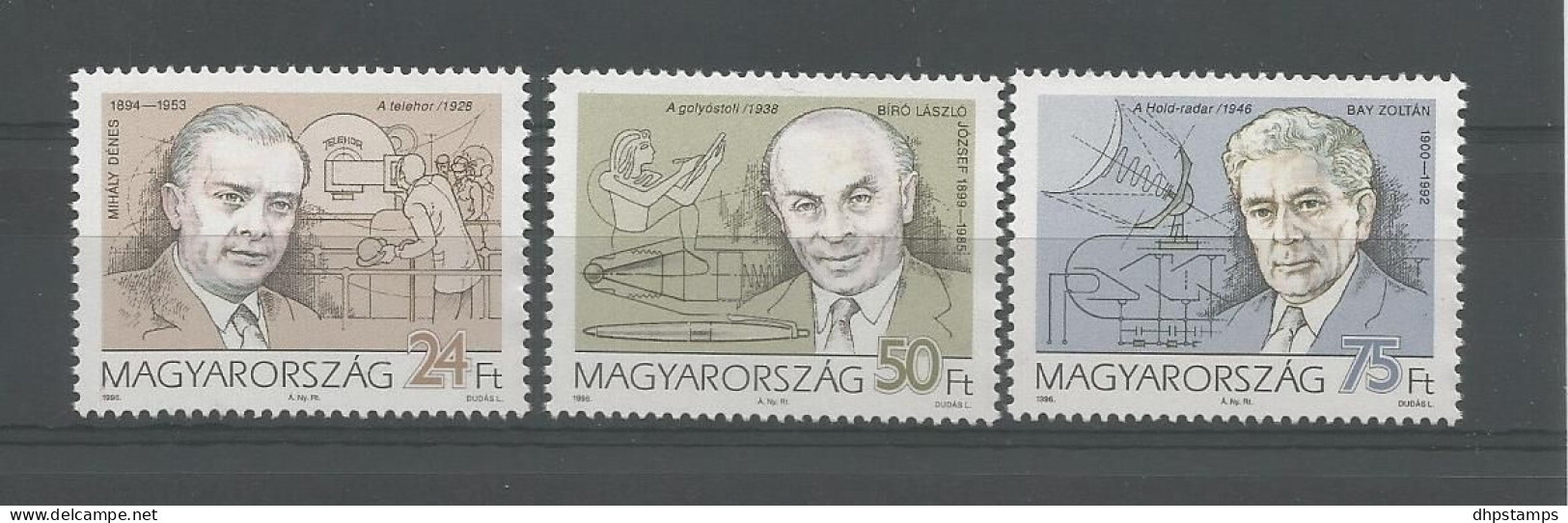 Hungary 1996 Scientists Y.T. 3545/3547 ** - Neufs