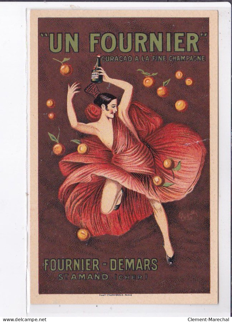 PUBLICITE : Illustrée Par Leonetto CAPPIELLO - Curaçao A La Fine Champagne "Fournier" (Fournier Demars à Saint Amand) - Werbepostkarten