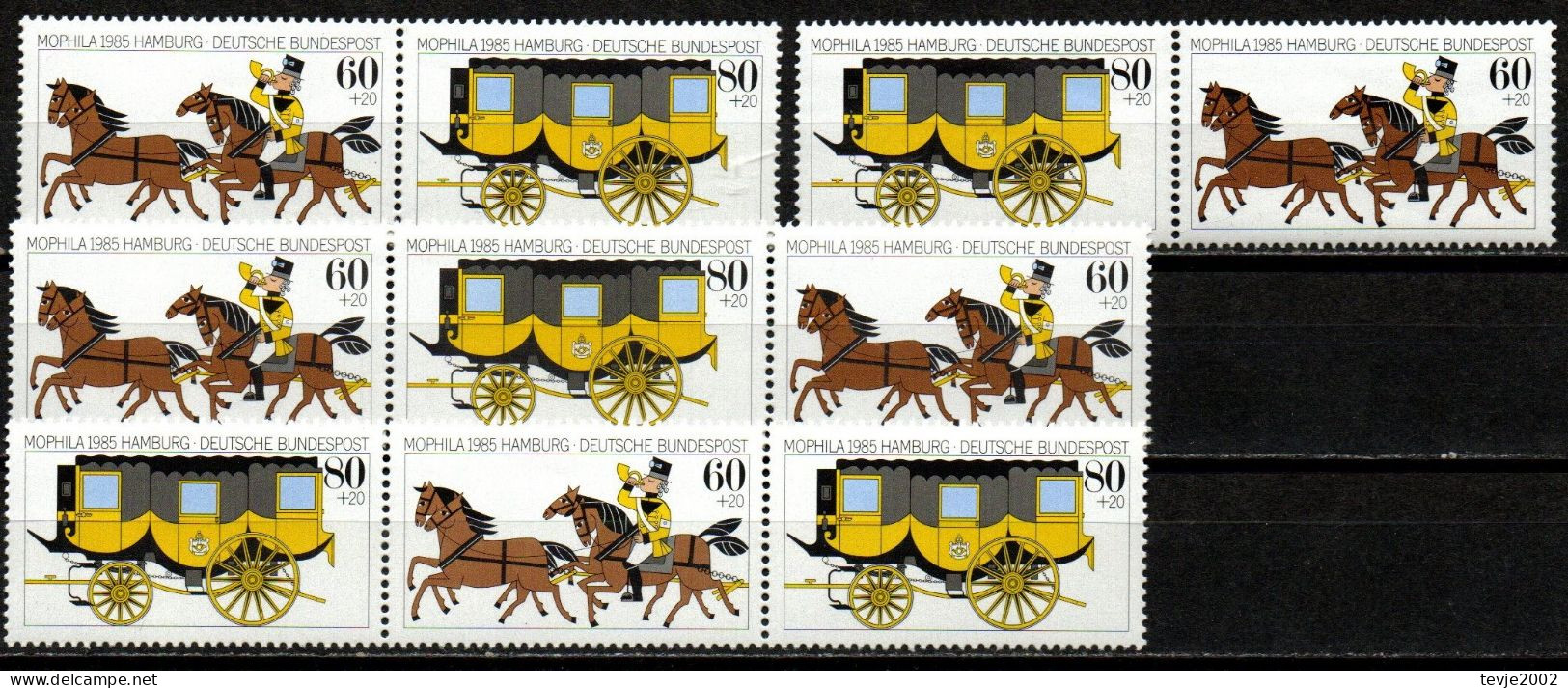 Deutschland Bund 1985 -  Mi.Nr. 1255 - 1256 Zusammendrucke - Postfrisch MNH - Unused Stamps