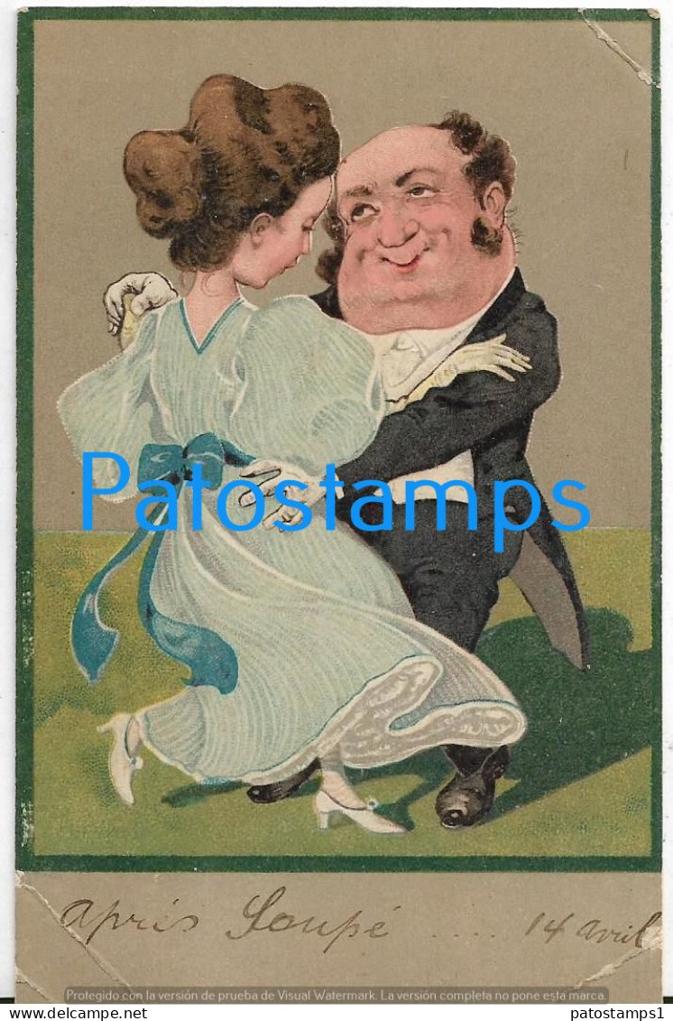 228993 ART ARTE COUPLE DANCER BREAK CIRCULATED TO ARGENTINA POSTAL POSTCARD - Ohne Zuordnung