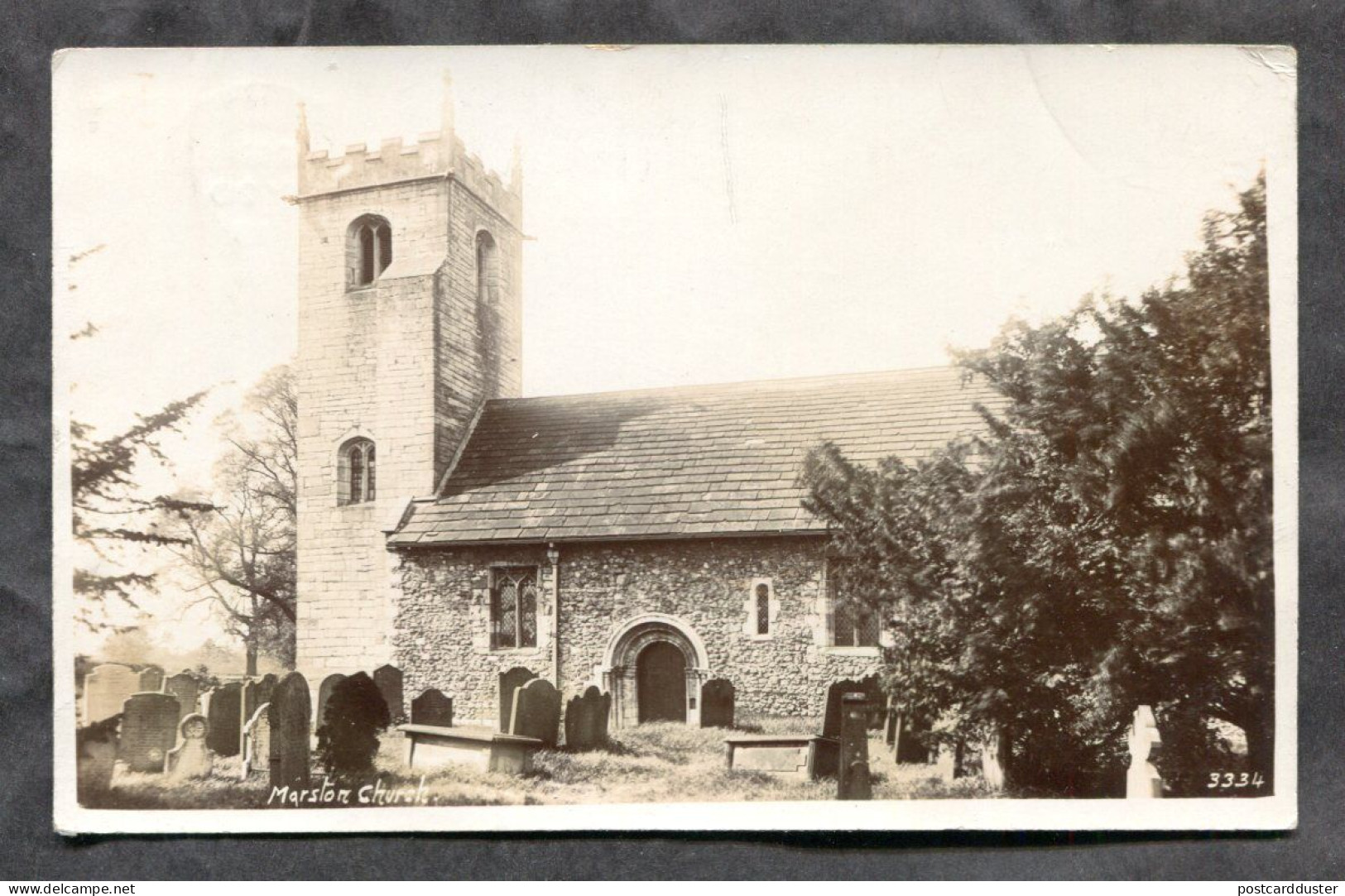 MARSTON England Oxford 1908 Church Real Photo Postcard (h862) - Oxford