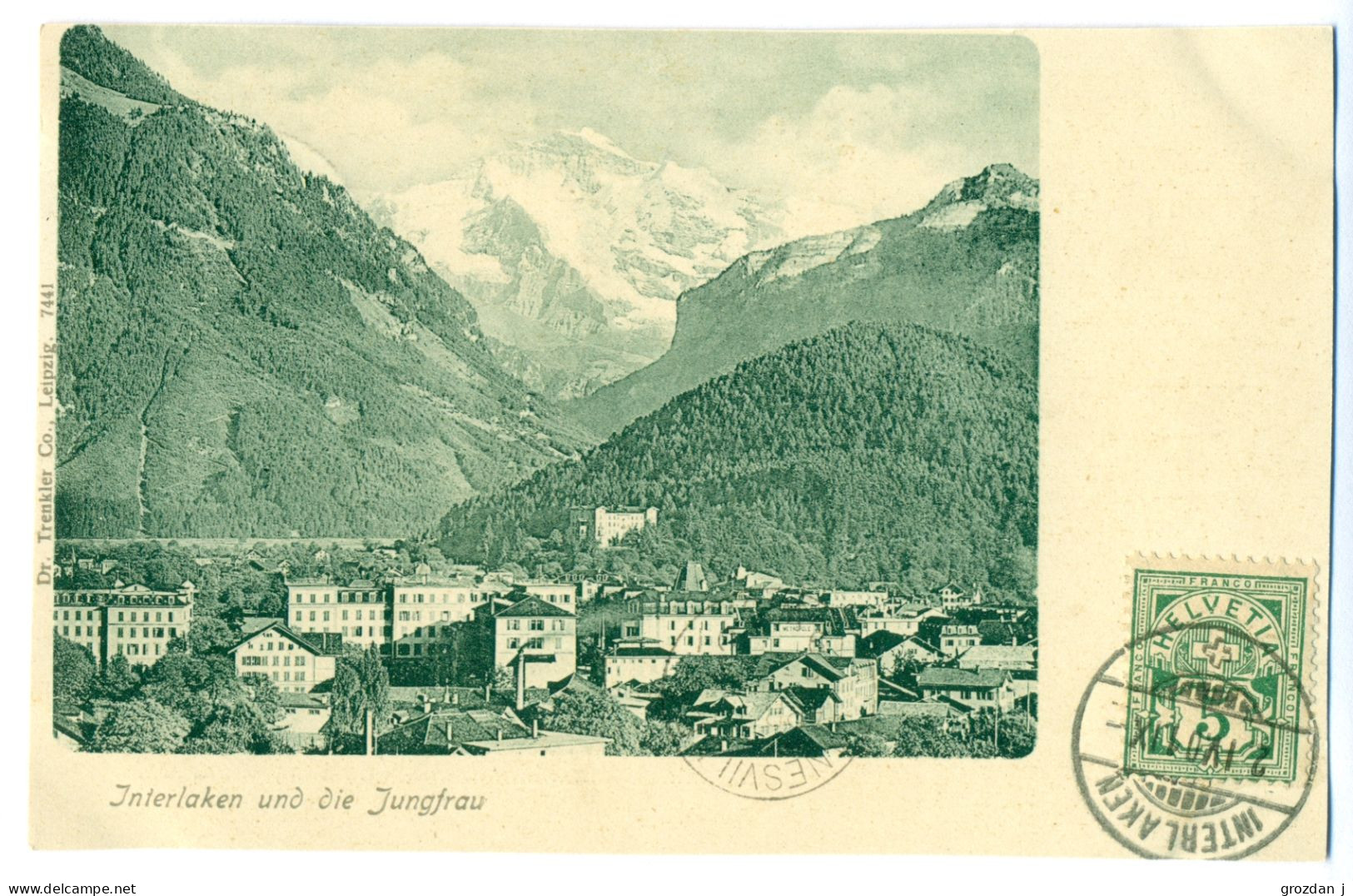 VERY RARE OLD PC, Interlaken Und Die Jungfrau, Switzerland - Interlaken