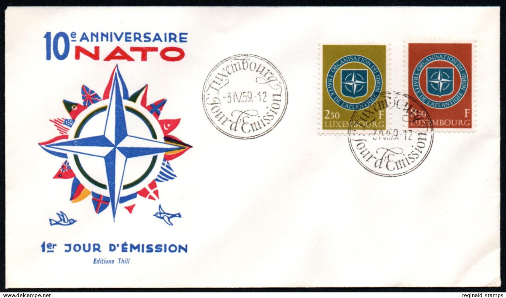 Luxembourg 1959 NATO FDC Mi 604/5 (Ref: 2054) - Ungebraucht