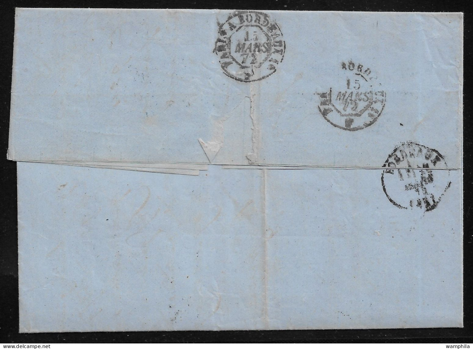 Martinique 1872 Lettre Entière Avec N°9 Et 13 Oblitéré De St Pierre. - Storia Postale