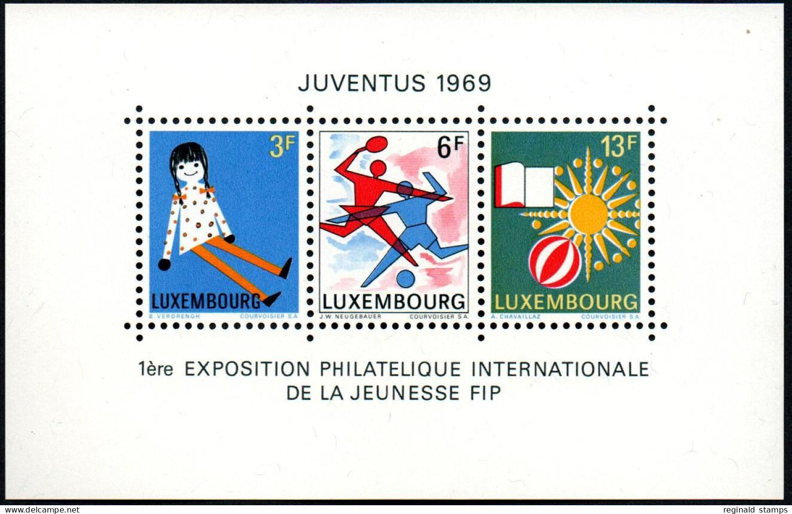 Luxembourg 1969 Juventus 69 M-S, MNH ** Mi Blk 8 (Ref: 2056) - Ongebruikt