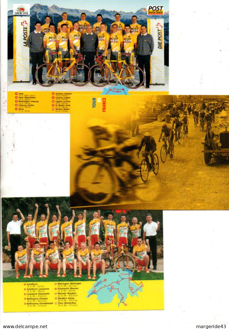 CYCLISME SUISSE  3 ENTIERS CARTES EQUIPE SWISS TEAM NEUFS - Cyclisme