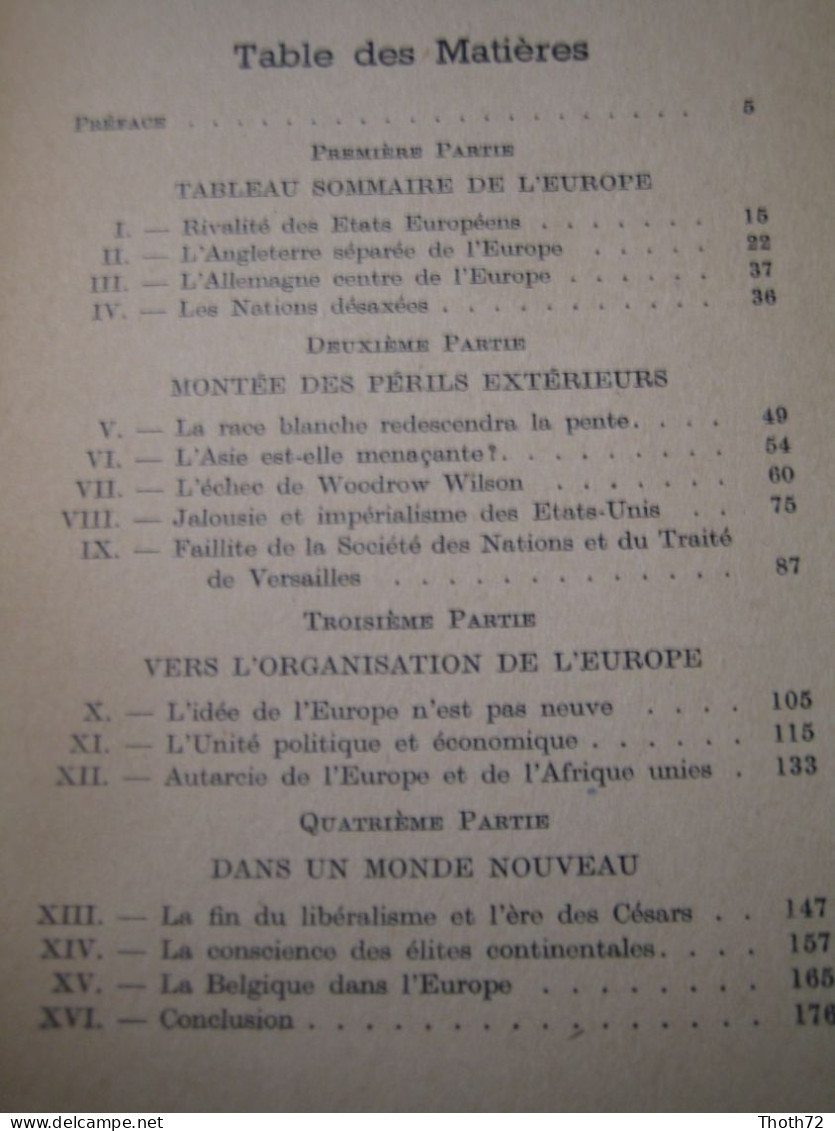 L'EUROPE AUX EUROPEENS. Pierre DAYE. 1942. Nouvelle Société D'éditions (NSE) Bruxelles. - French