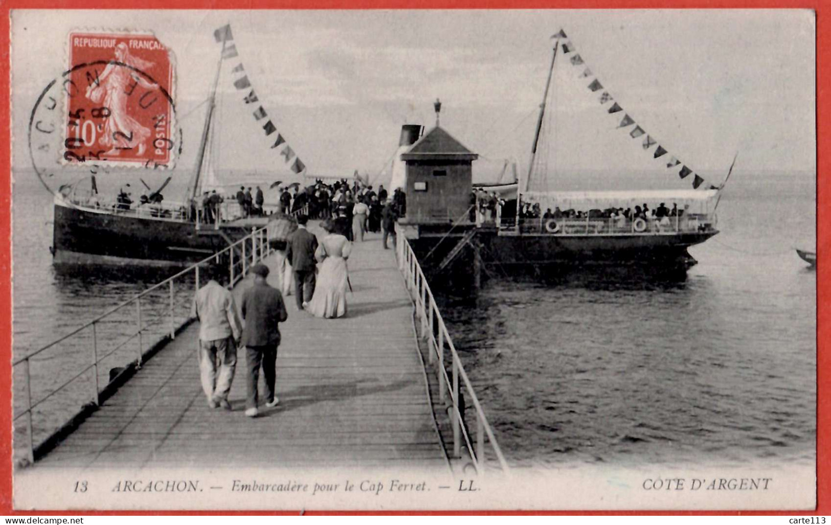 33 - B26726CPA - ARCACHON - Embarcadère Pour Le Cap Ferret - Très Bon état - GIRONDE - Arcachon