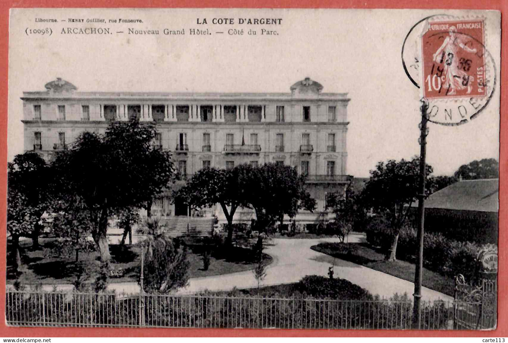 33 - B26709CPA - ARCACHON - Nouveau Grand Hotel - Cote Du Parc - Très Bon état - GIRONDE - Arcachon