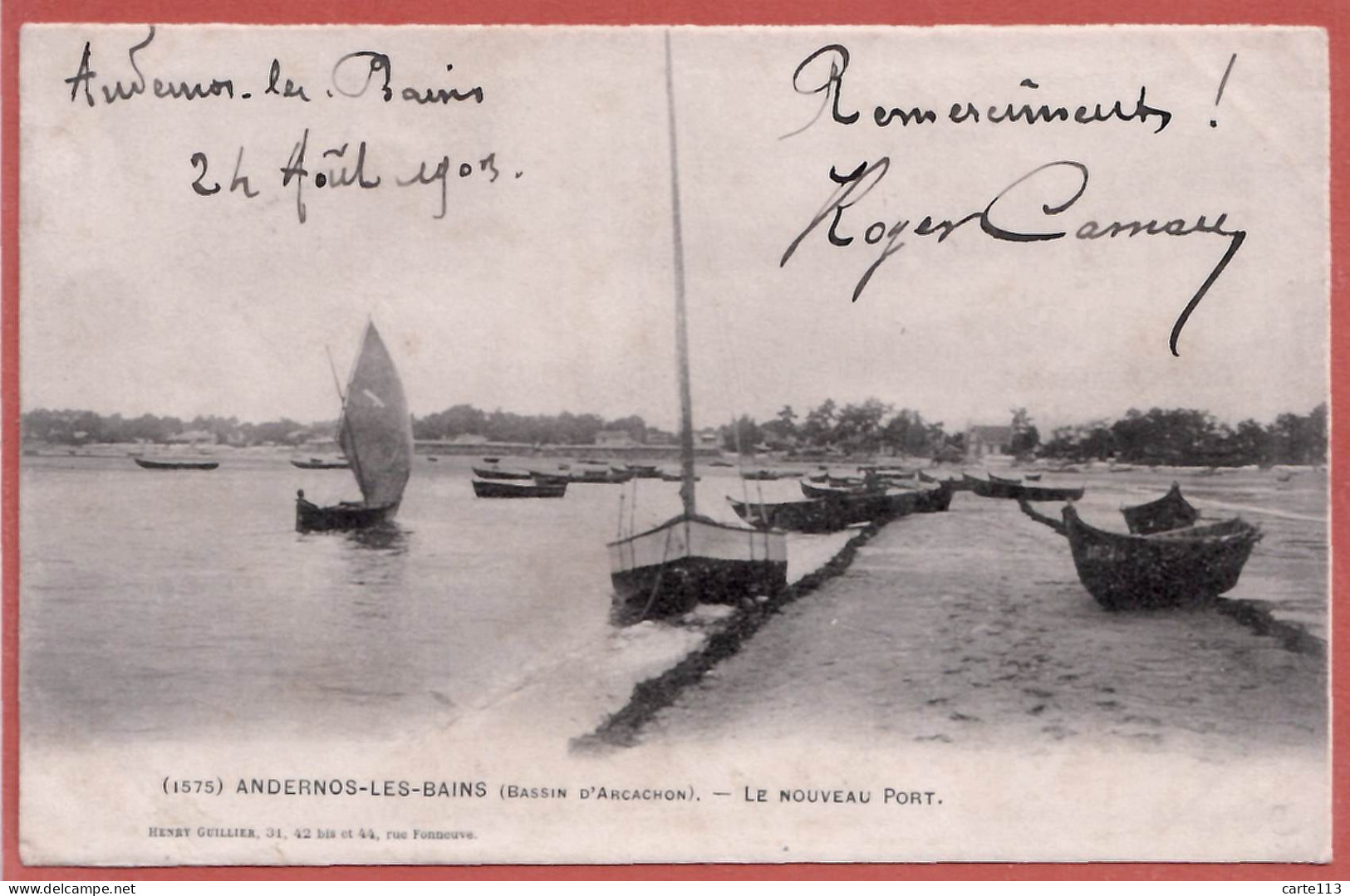 33 - B26702CPA - ANDERNOS LES BAINS - Le Nouveau Port - Carte Pionniere - Très Bon état - GIRONDE - Andernos-les-Bains