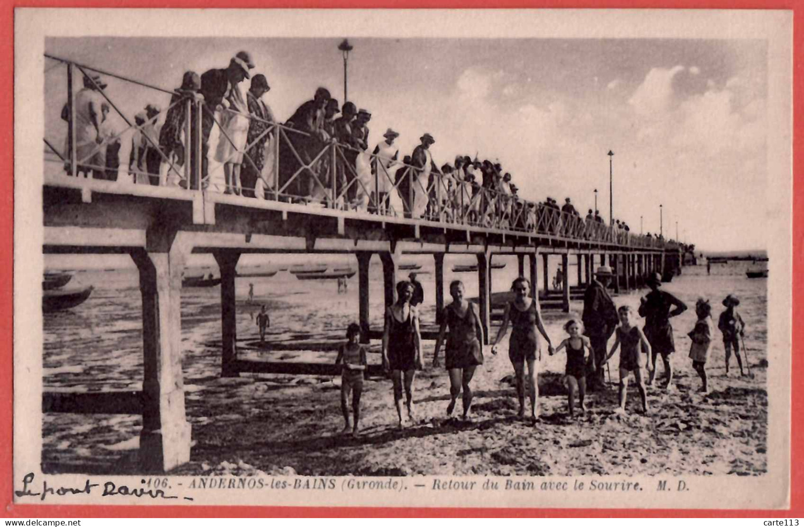 33 - B26689CPA - ANDERNOS LES BAINS - Retour Du Bain Avec Le Sourire - Très Bon état - GIRONDE - Andernos-les-Bains