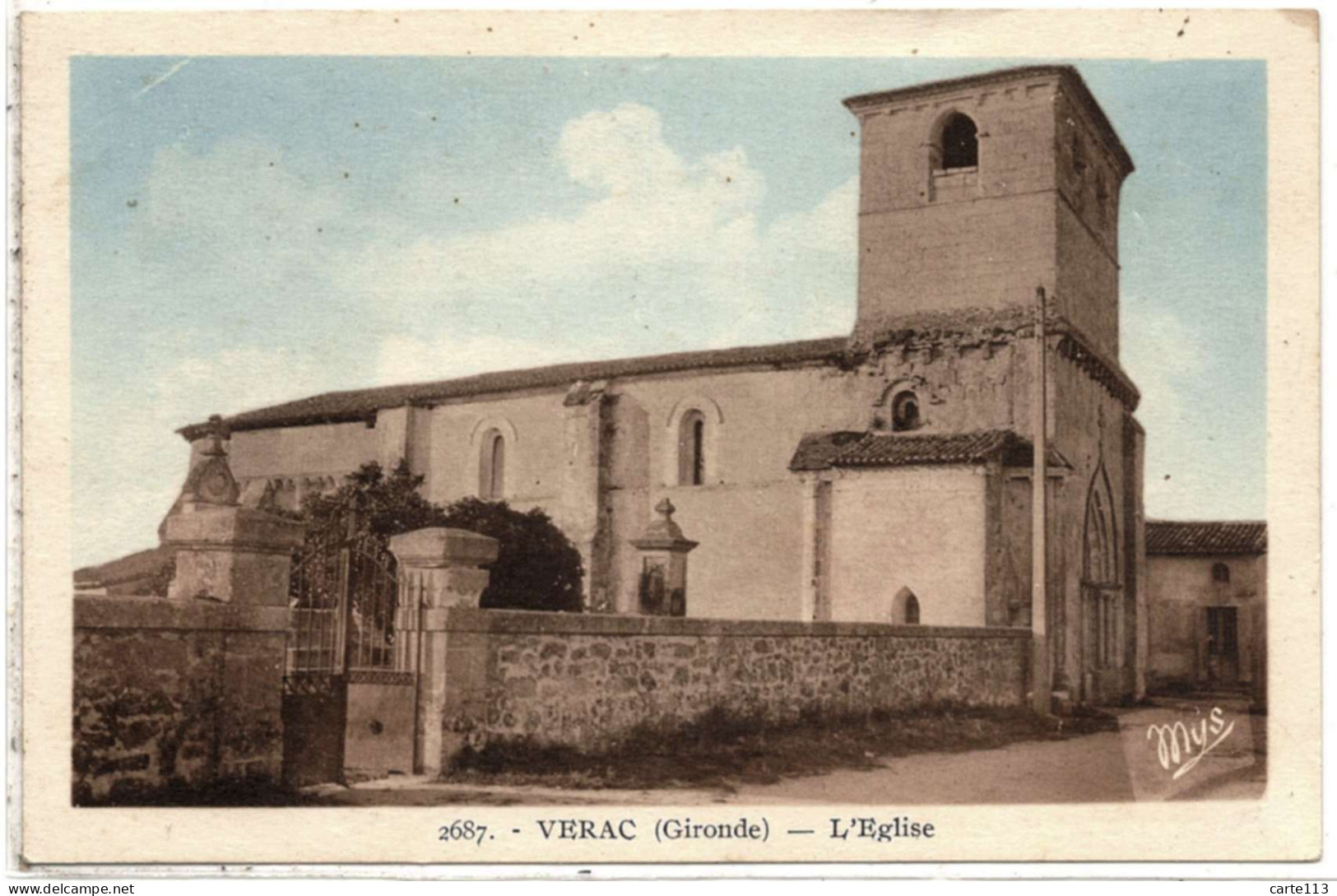 33 - B26452CPA - VERAC - L' Eglise - Cimetiere - Très Bon état - GIRONDE - Andere & Zonder Classificatie