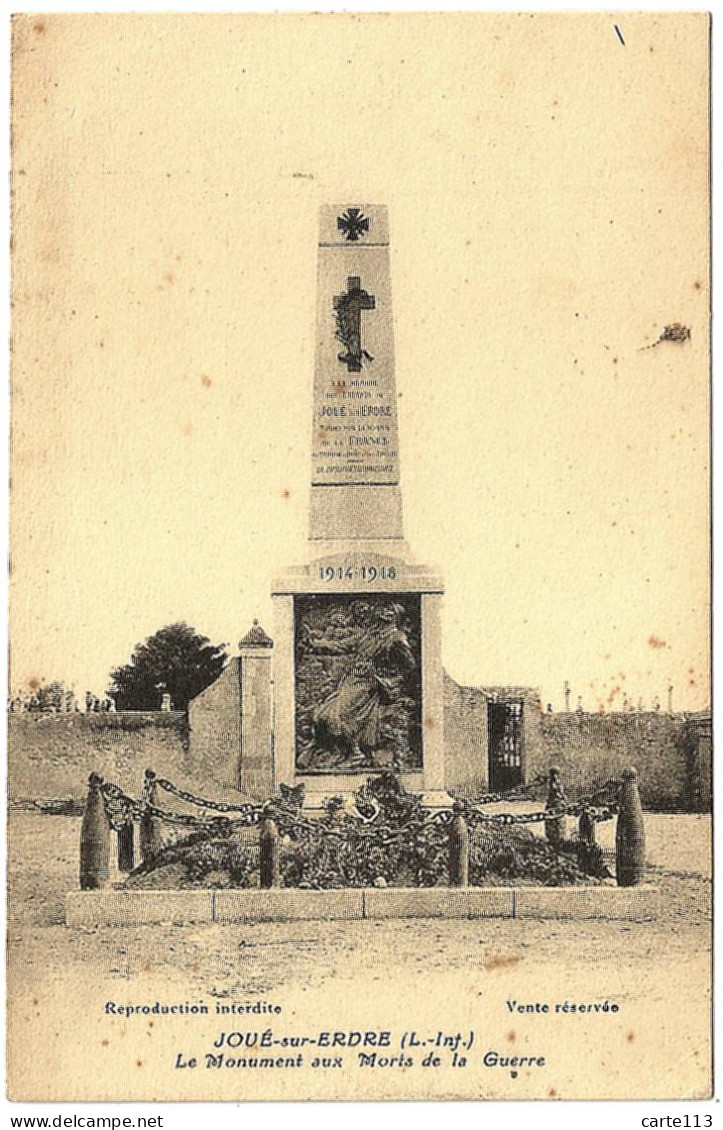 44 - B26134CPA - JOUE SUR ERDRE - Le Monument Aux Morts De La Guerre - Très Bon état - LOIRE-ATLANTIQUE - Other & Unclassified