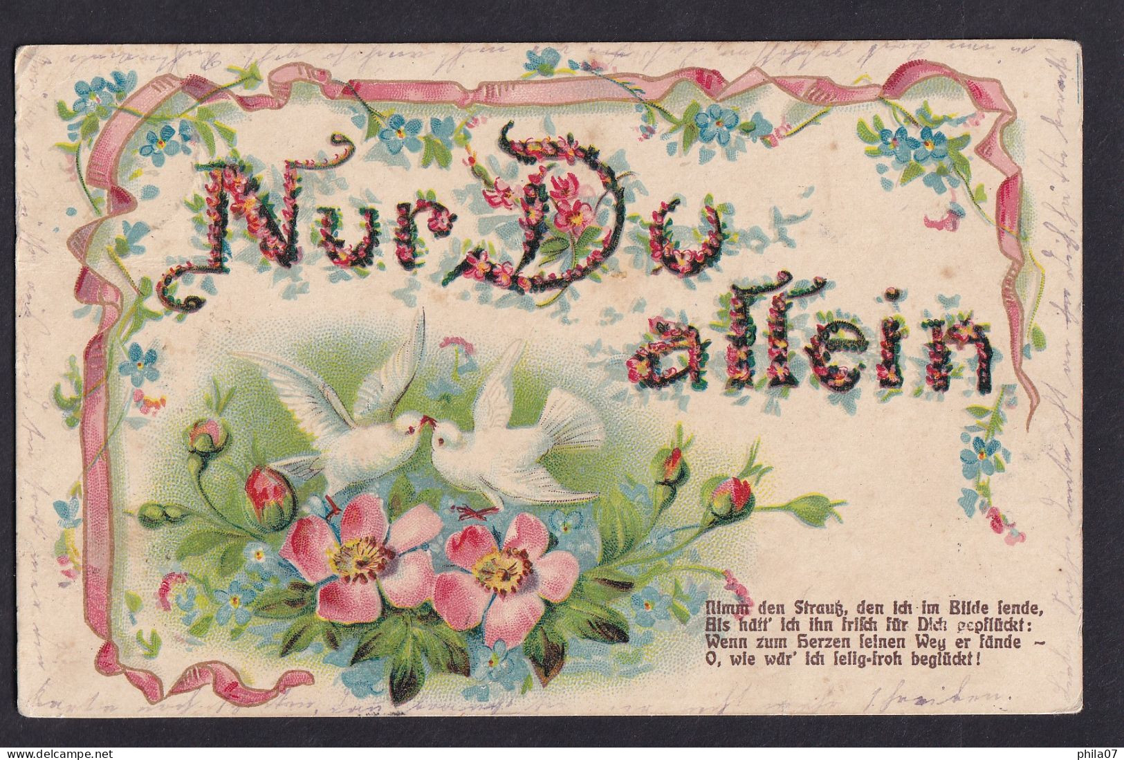 Nur Du Allein ... / Postcard Circulated, 2 Scans - Valentijnsdag