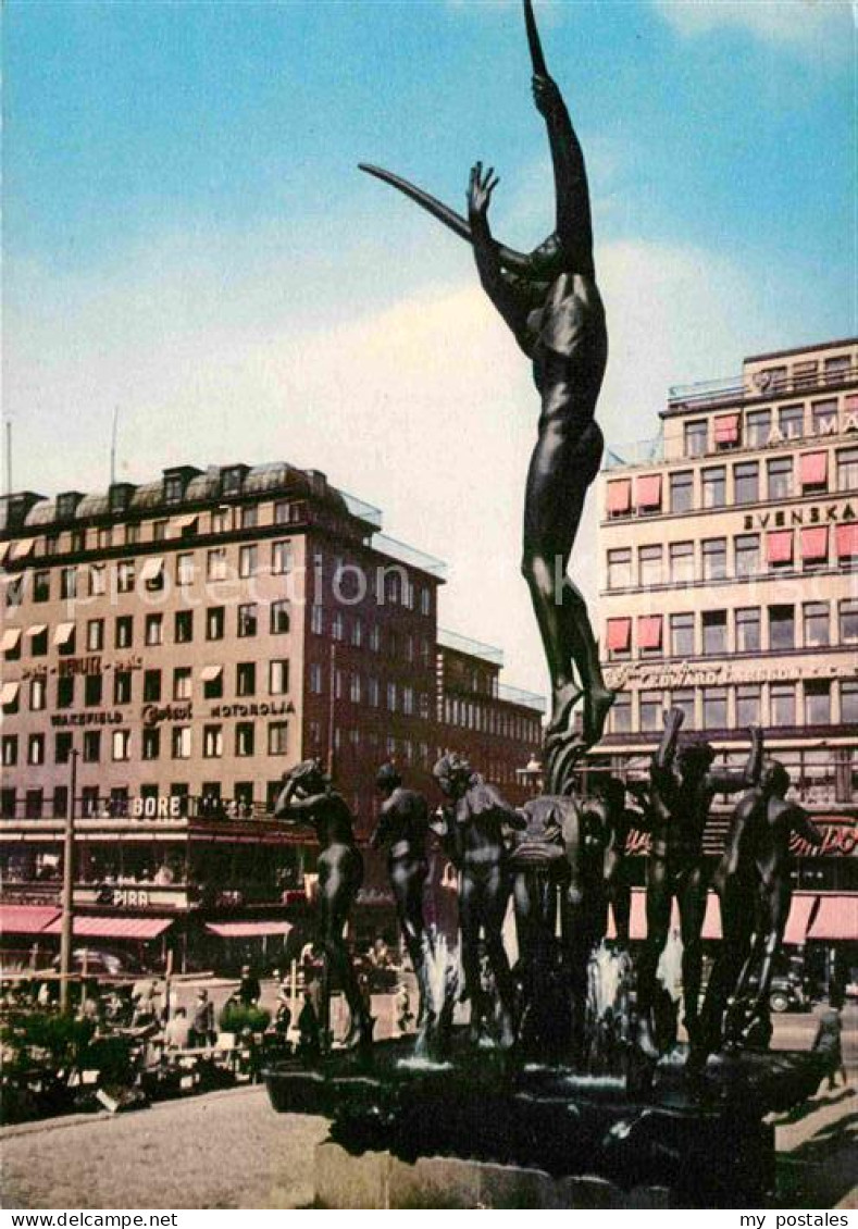 72725484 Stockholm Parti Av Hoetorget Med Milles Orfeusgrupp Brunnen Statue Stoc - Suède