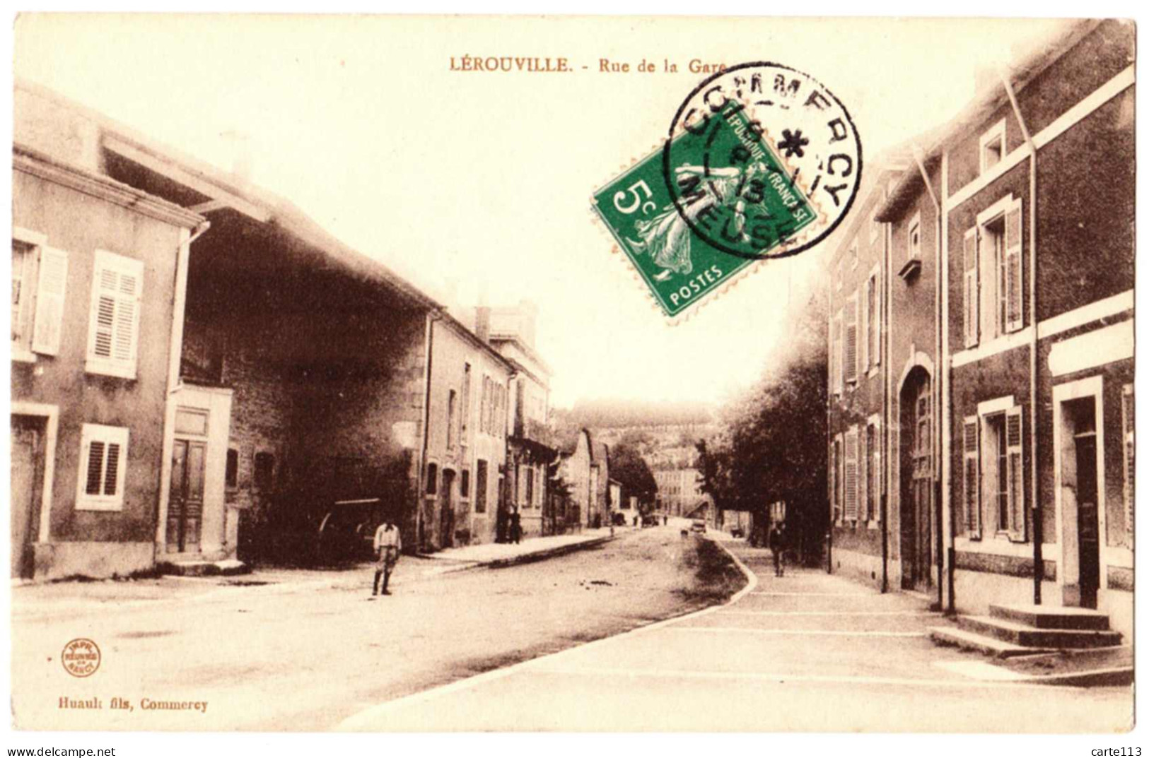 55 - B22378CPA - LEROUVILLE - Rue De La Gare - Parfait état - MEUSE - Lerouville