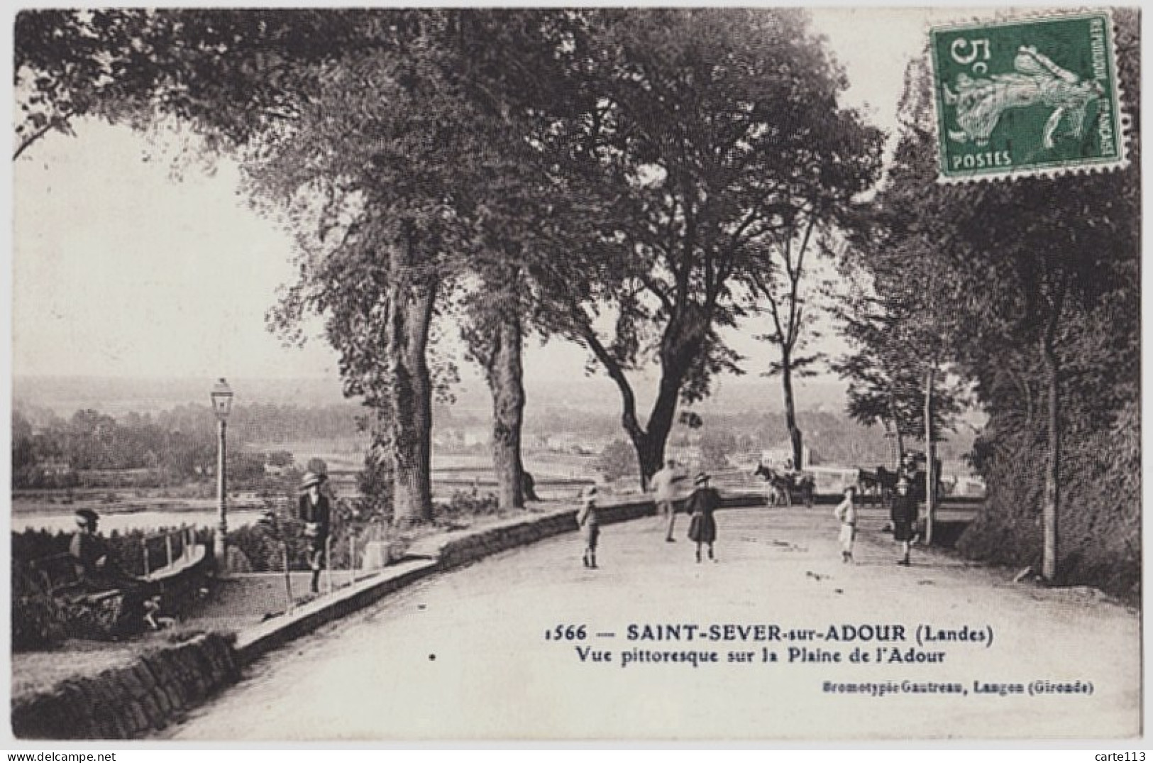 40 - B22155CPA - SAINT ST SEVER Sur ADOUR - Vue Pittoresque Sur La Plaine De L' Adour - Très Bon état - LANDES - Saint Sever