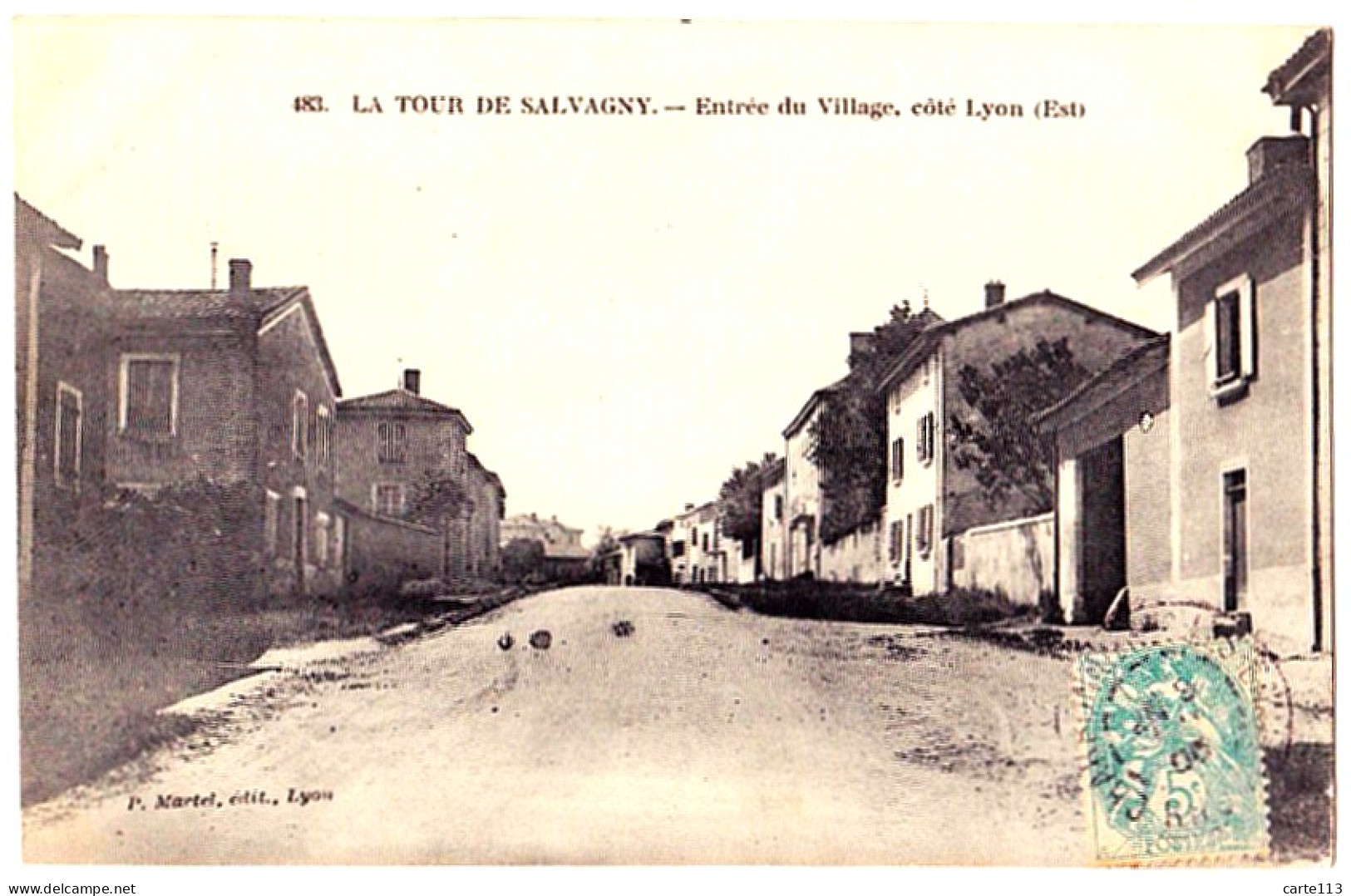 69 - B21987CPA - LA TOUR DE SALVAGNY - Entree Du Village, Cote Lyon - Est - Parfait état - RHONE - Other & Unclassified