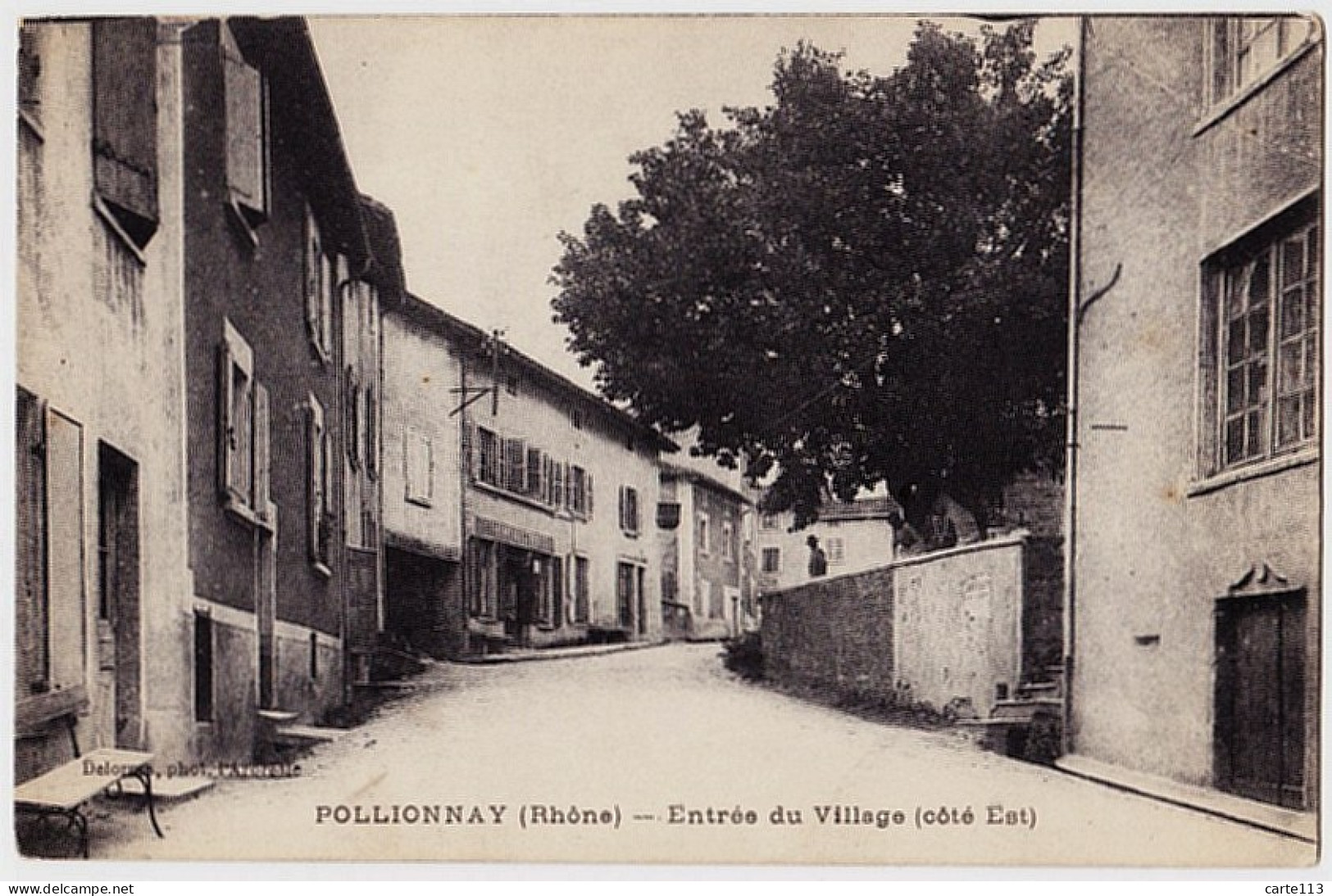 69 - B21915CPA - POLLIONNAY - Entree Du Village Cote EST - Très Bon état - RHONE - Other & Unclassified