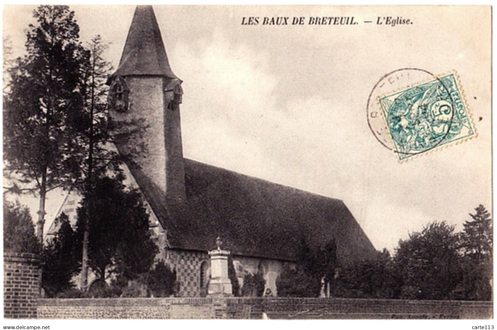 27 - B21895CPA - LES BAUX DE BRETEUIL - Eglise - Parfait état - EURE - Altri & Non Classificati