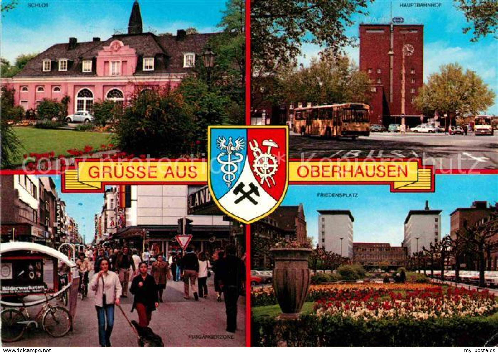 72725474 Oberhausen Schloss Hauptbahnhof Friedensplatz Fussgaengerzone Oberhause - Oberhausen