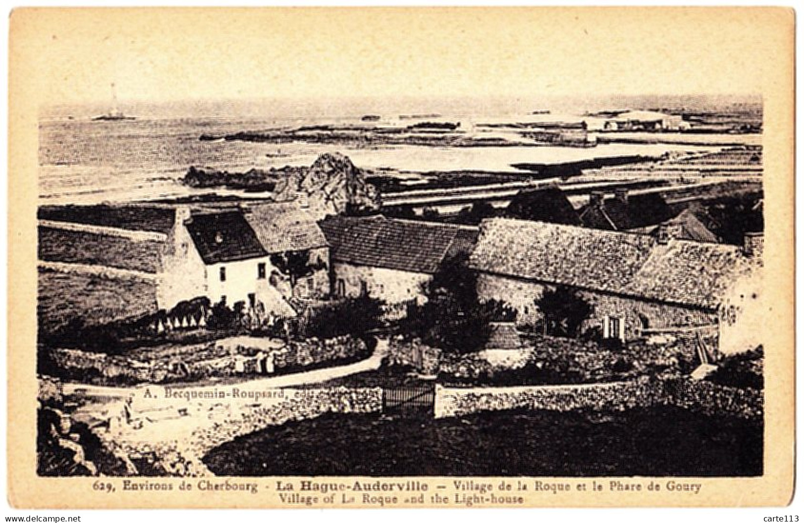 50 - B21863CPA - LA HAGUE AUDERVILLE - Village De La Roque - Phare De Goury - Très Bon état - MANCHE - Autres & Non Classés