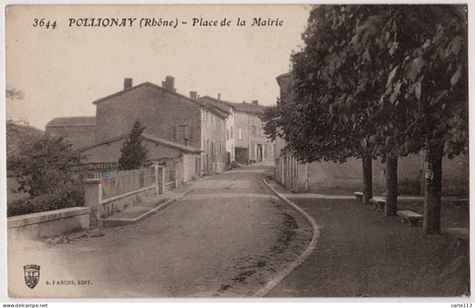 69 - B21374CPA - POLLIONAY - Place De La Mairie - Parfait état - RHONE - Autres & Non Classés